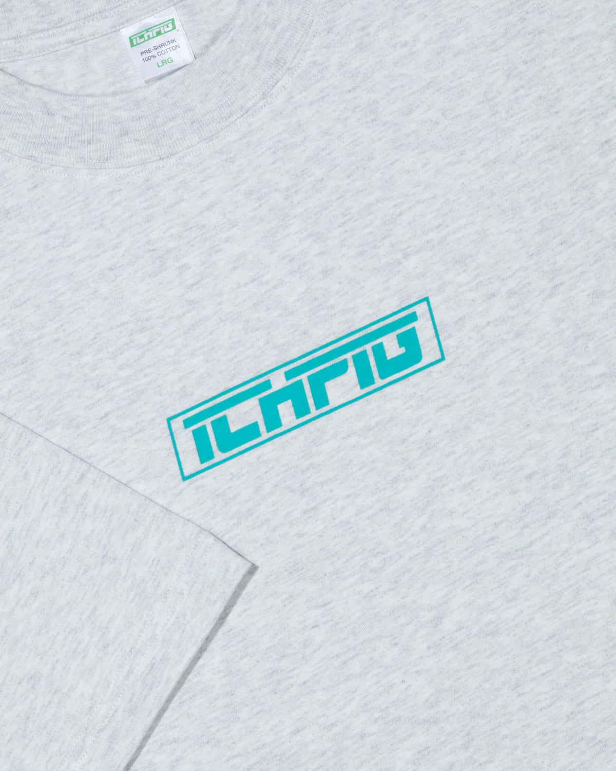 Ichpig Strike Logo Tee - White Marle/Teal