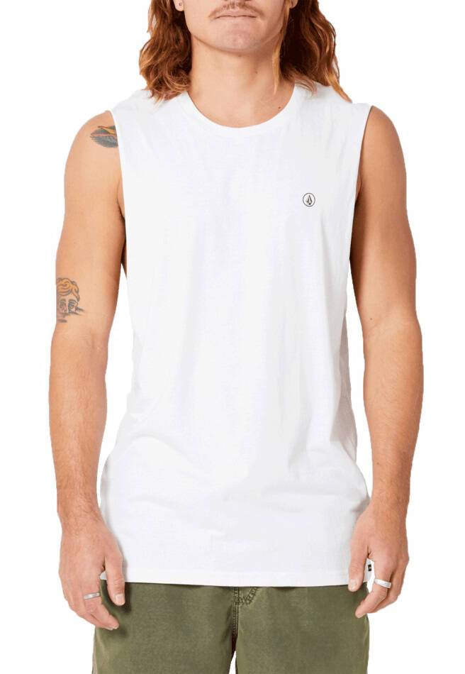 Volcom Solid Muscle Tank - White