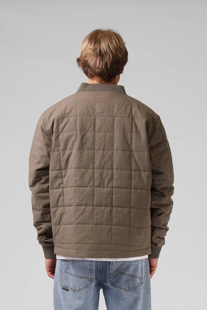 Quilted Bomber - Olive
