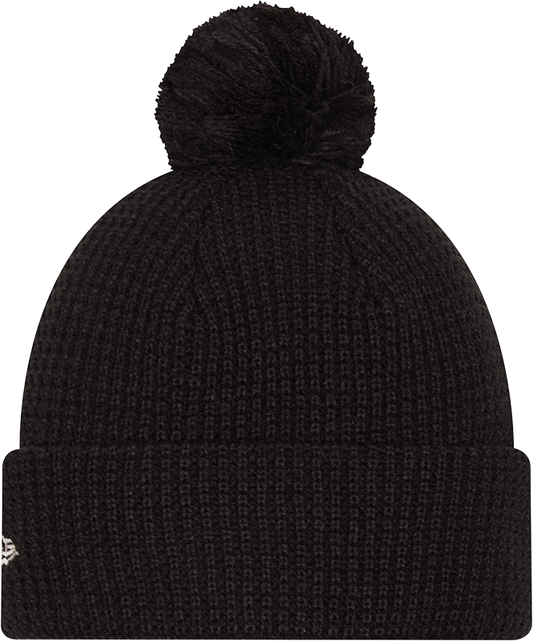 New Era Knitted Waffle NY Yankees Beanie - Black