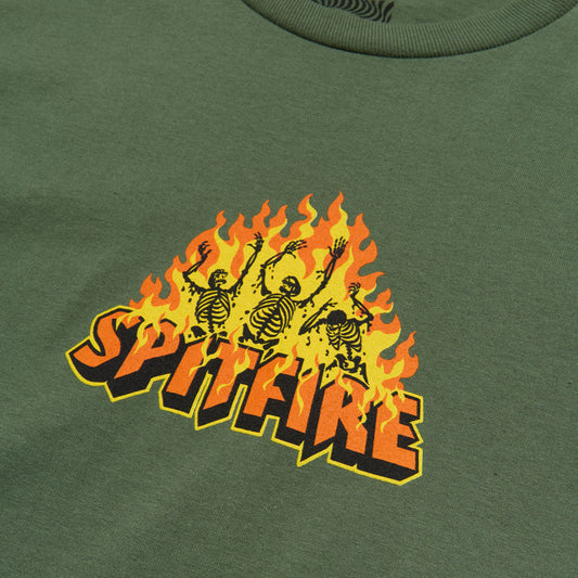 Spitfire Hellfire L/S Tee - Military Green