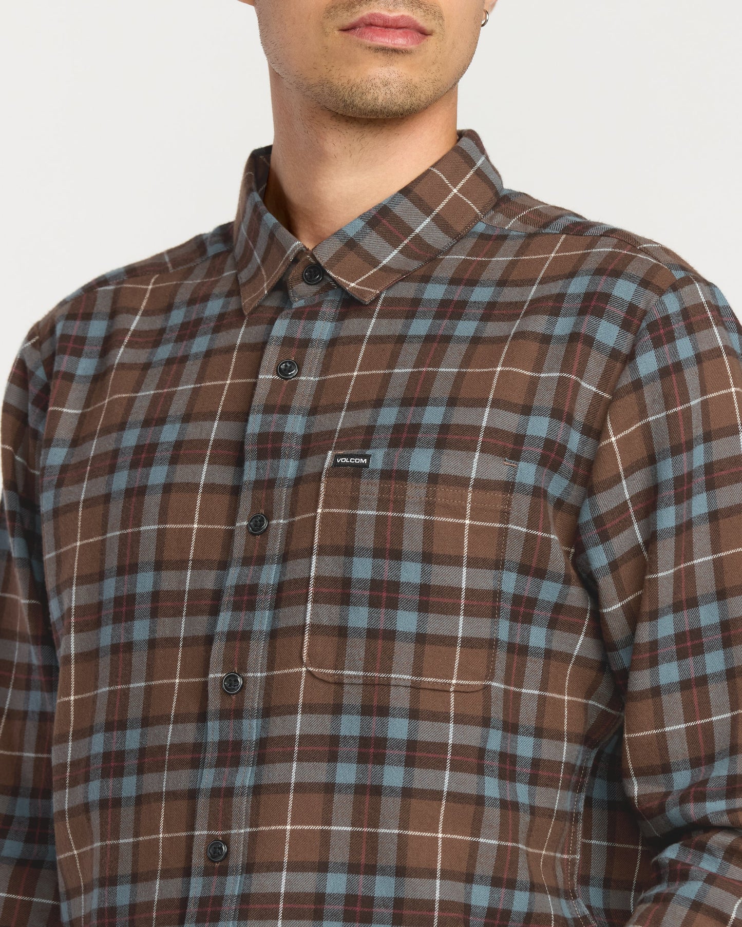 Caden Plaid Flannel Shirt - Brownstone