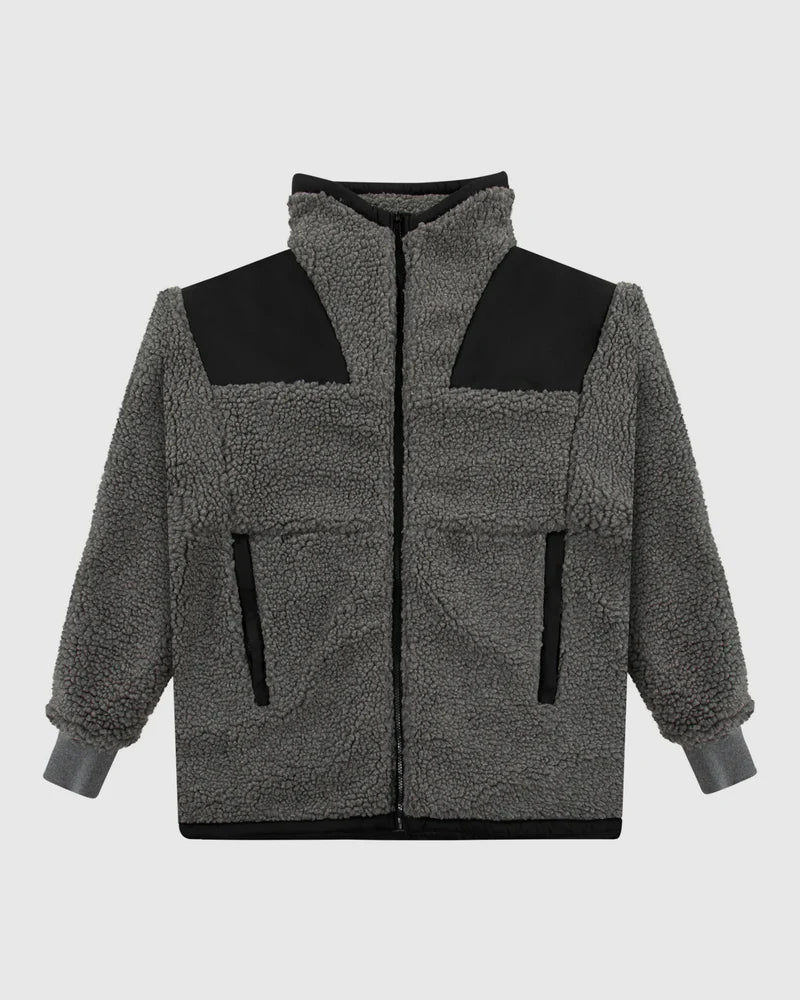 Wndrr Arc Sherpa Jacket - Charcoal/Black