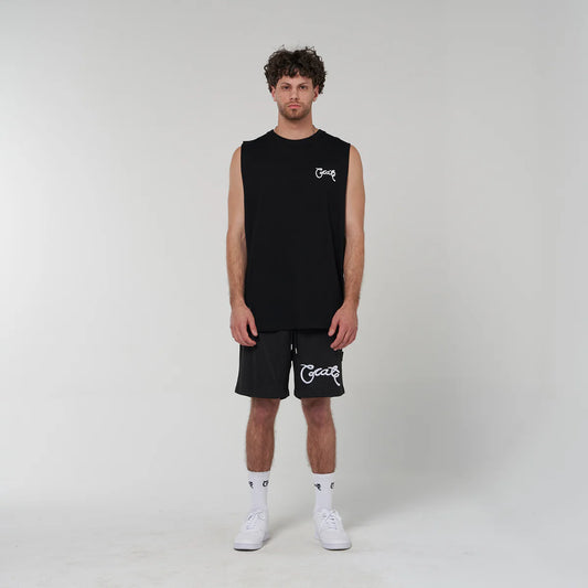 Crate Scripted Muscle Tank - Black