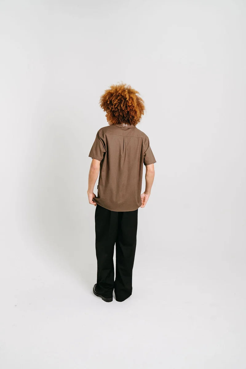 Script Cuban Collar SS Shirt - Chia
