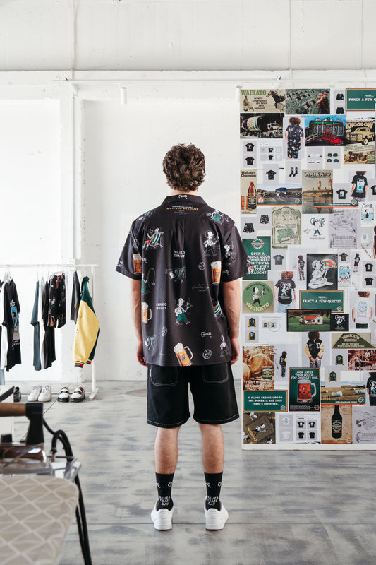 Crate X Willie The Waiter X Waikato Draught S/S Party Shirt