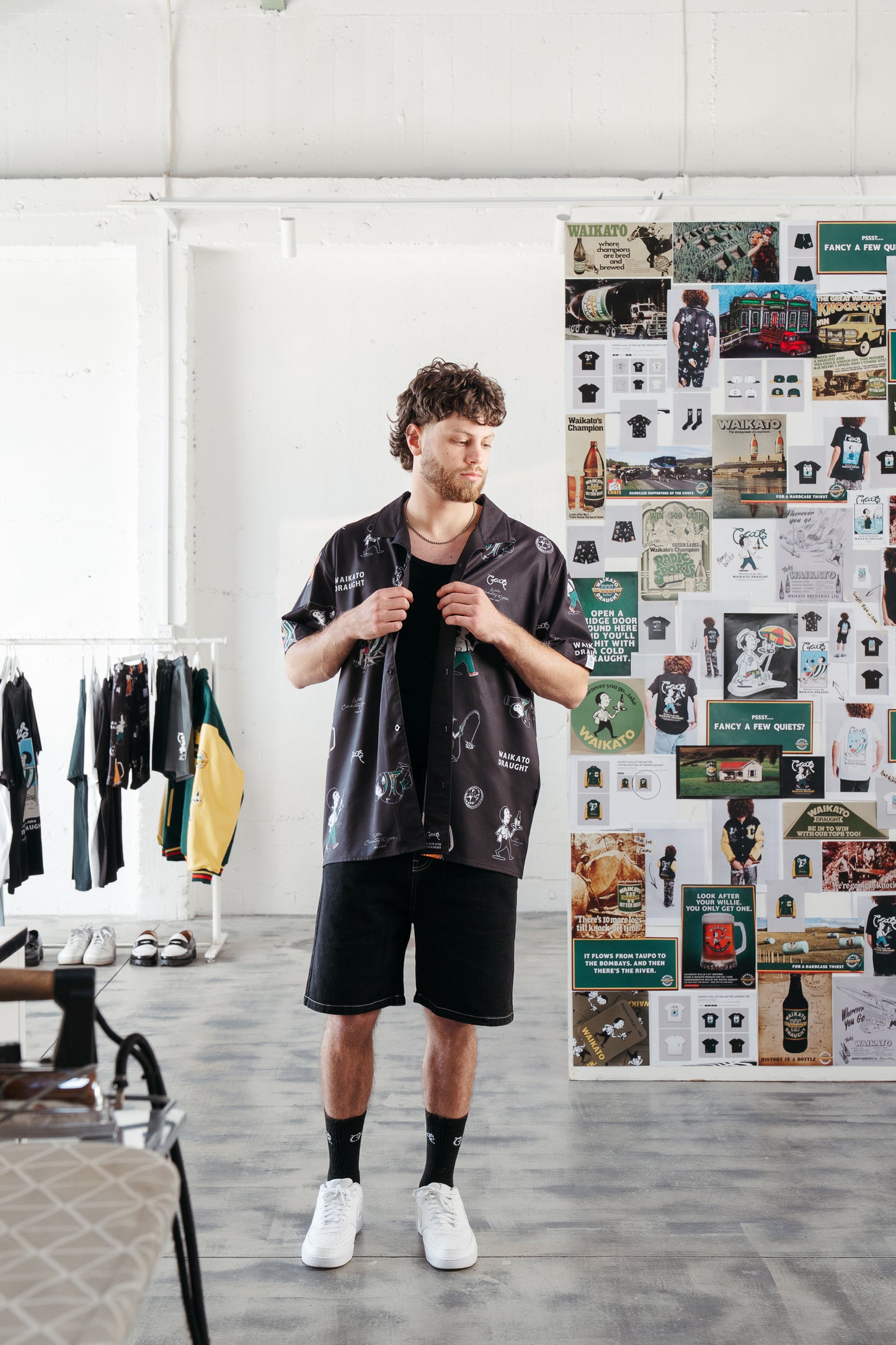 Crate X Willie The Waiter X Waikato Draught S/S Party Shirt