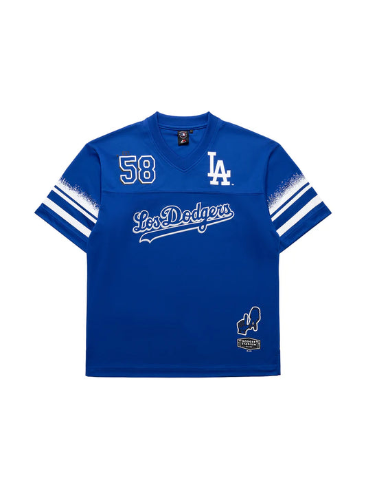 Majestic city connect mesh los angeles dodgers oversize tee - cobalt
