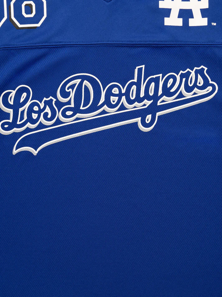 Majestic city connect mesh los angeles dodgers oversize tee - cobalt