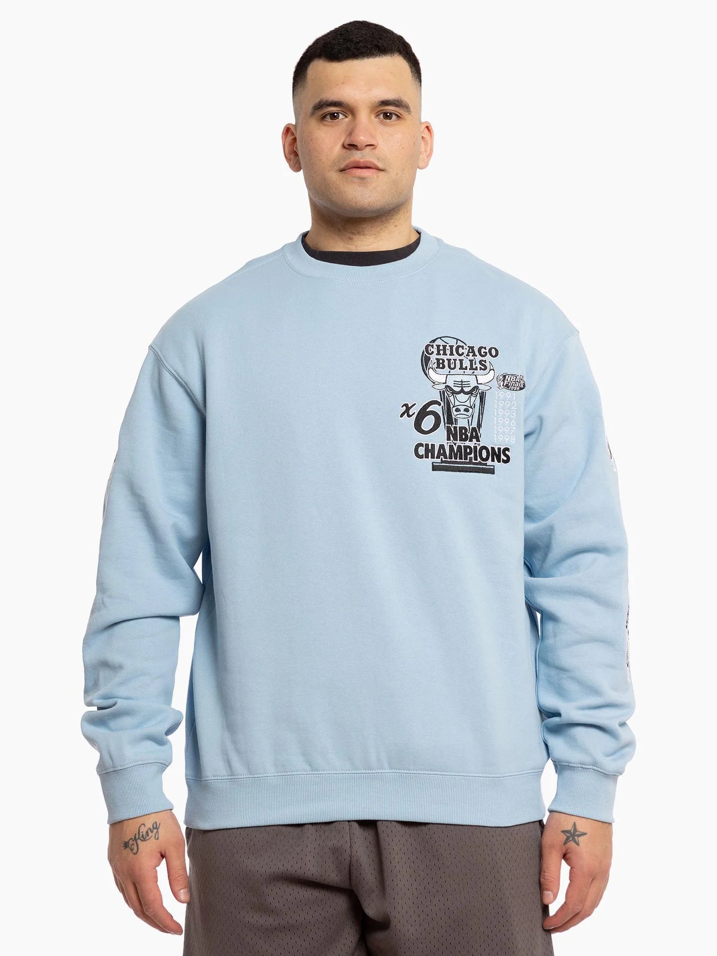 Mitchell And Ness Chicago Bulls Champion Crew - Unc Blue