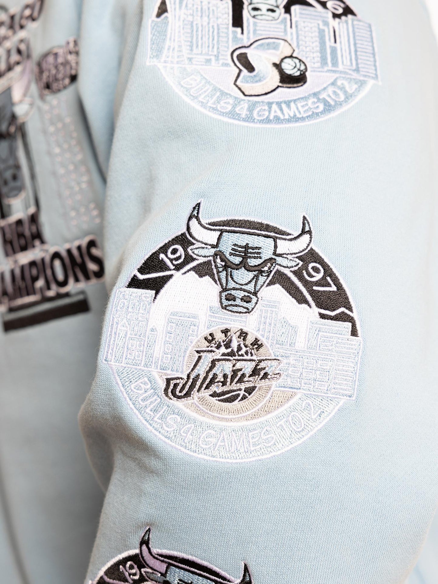 Mitchell And Ness Chicago Bulls Champion Crew - Unc Blue