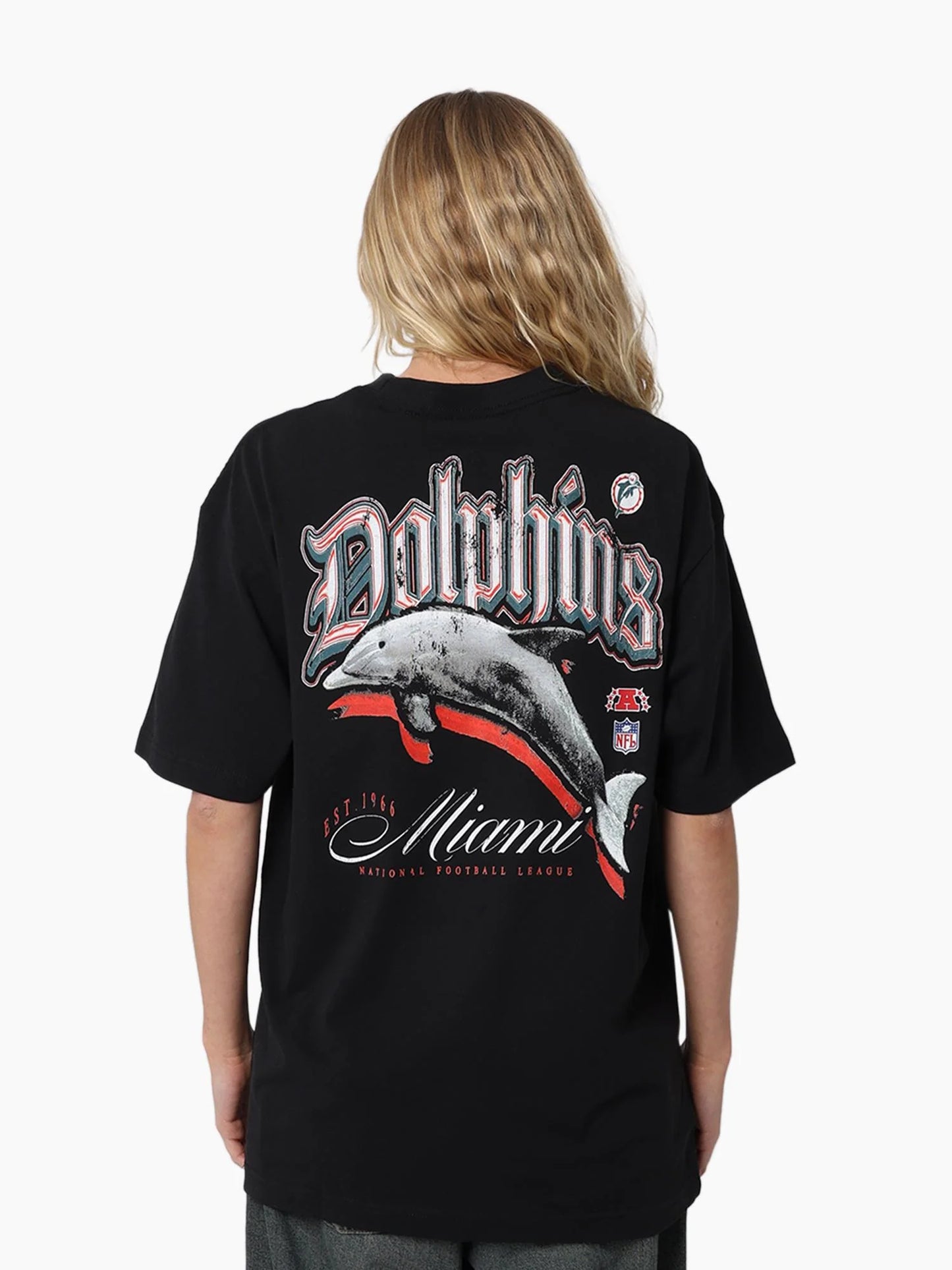 Miami Dolphins Gothic Team Tee - Black