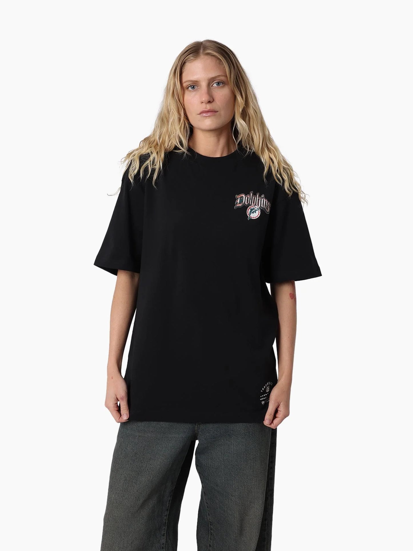 Miami Dolphins Gothic Team Tee - Black