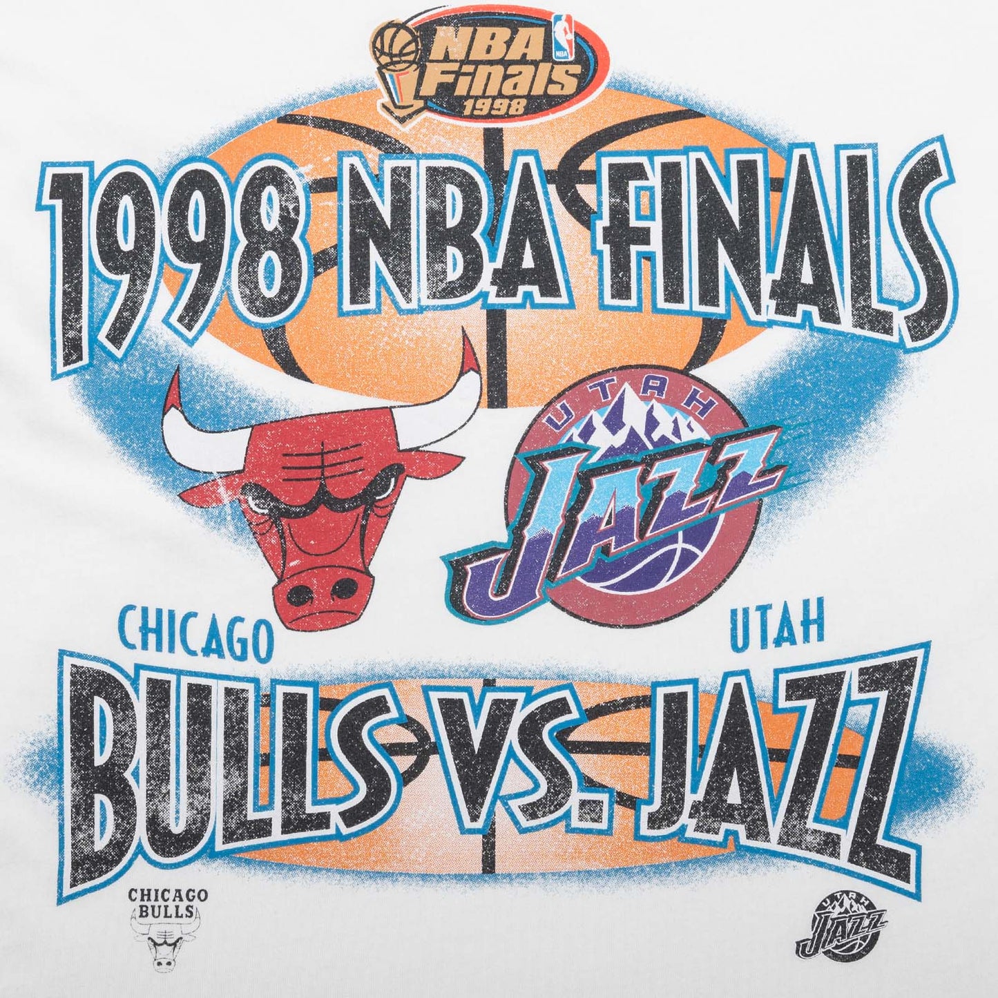 Mitchell And Ness Chicago Bulls Vs Utah Jazz Tee - White