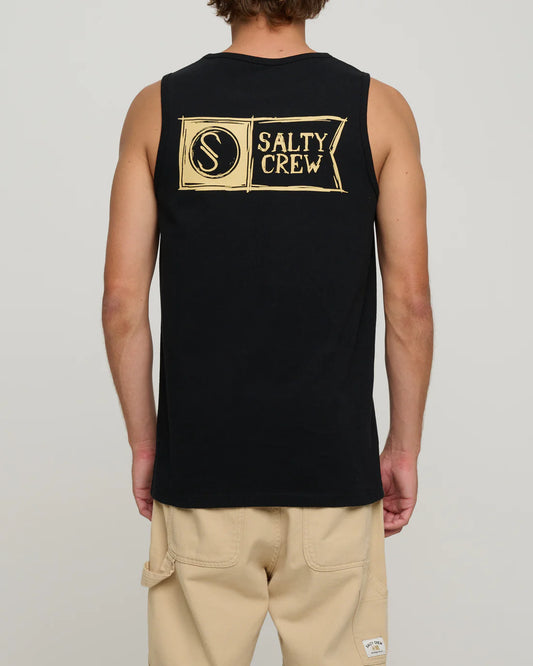 Salty Crew Sketchy Alpha Regular Tank - Black