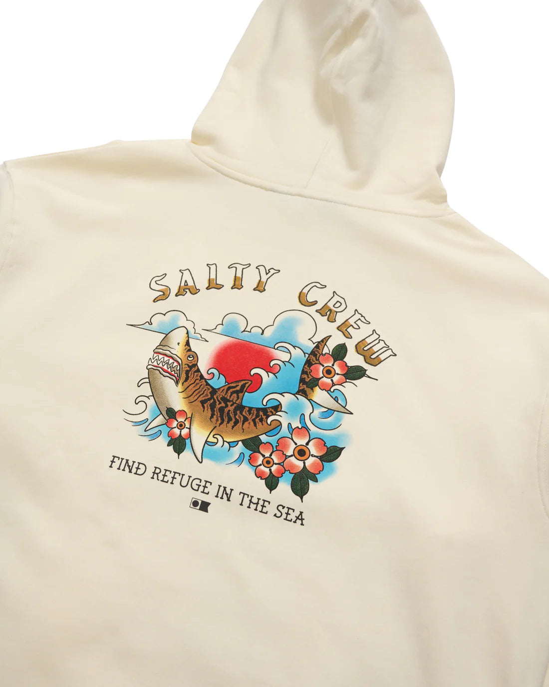 Salty Crew Old School Vintage Middleweight Hood - Off White