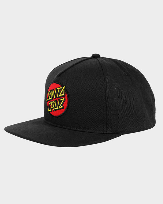 Classic Dot Patch Snapback - Black