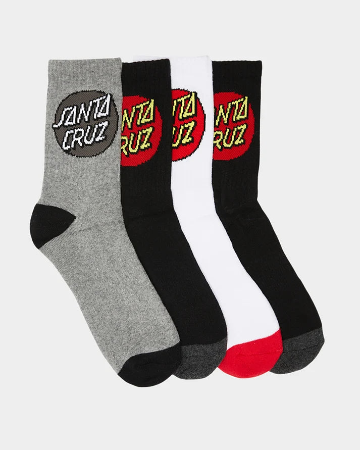 Classic Dot Men's Crew Socks 4 Pack - Multi