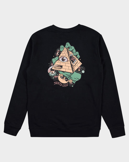 Knibbs Invasion Hand Relaxed Fit Sweater - Off Black