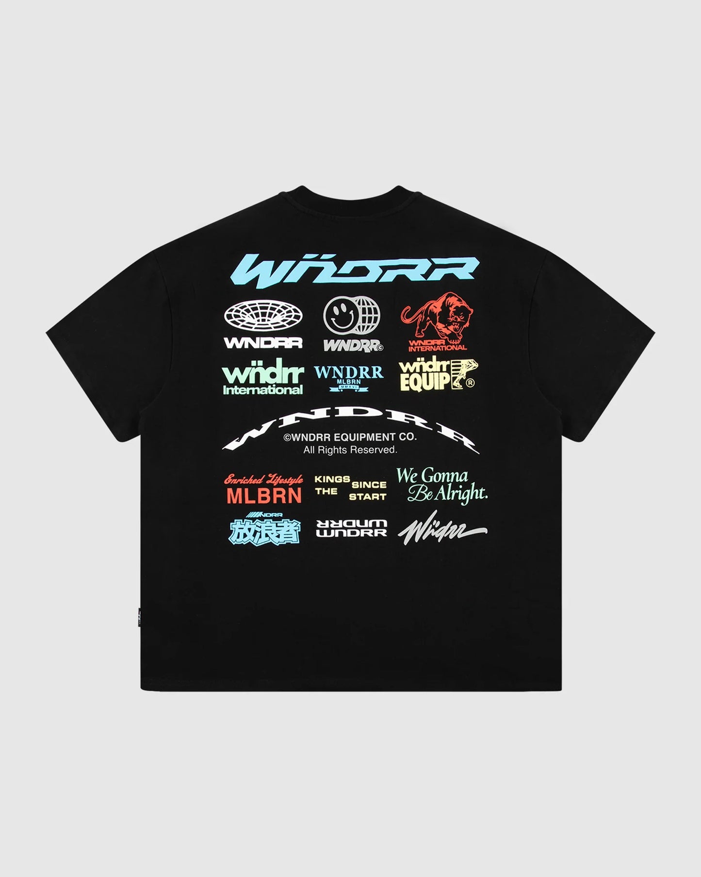 Wndrr Represent Heavyweight Tee - Black