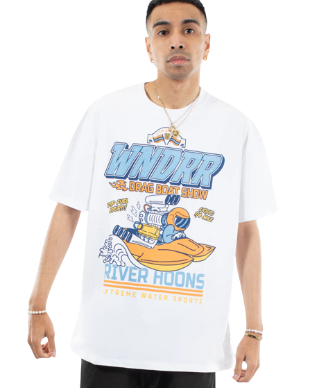 Wndrr River Hoons Box Fit Tee - White