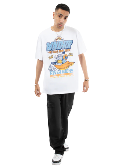 Wndrr River Hoons Box Fit Tee - White