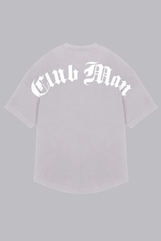 Clubman Oversized Silver Script T-Shirt