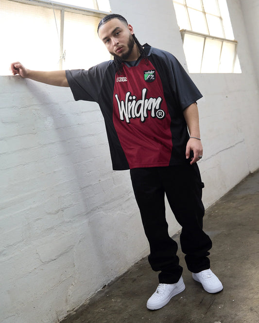 Wndrr Kickoff Football Jersey - Black/Red