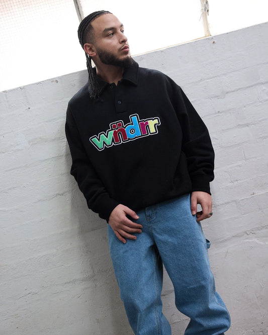 Wndrr Tint Rugby Sweat - Black