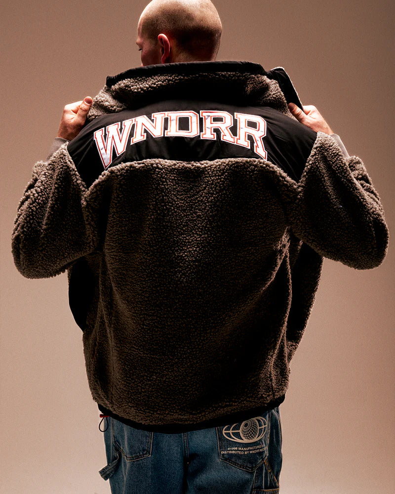 Wndrr Arc Sherpa Jacket - Charcoal/Black
