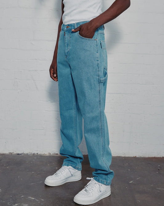 Wndrr Booster Carpenter Jean - Washed Blue