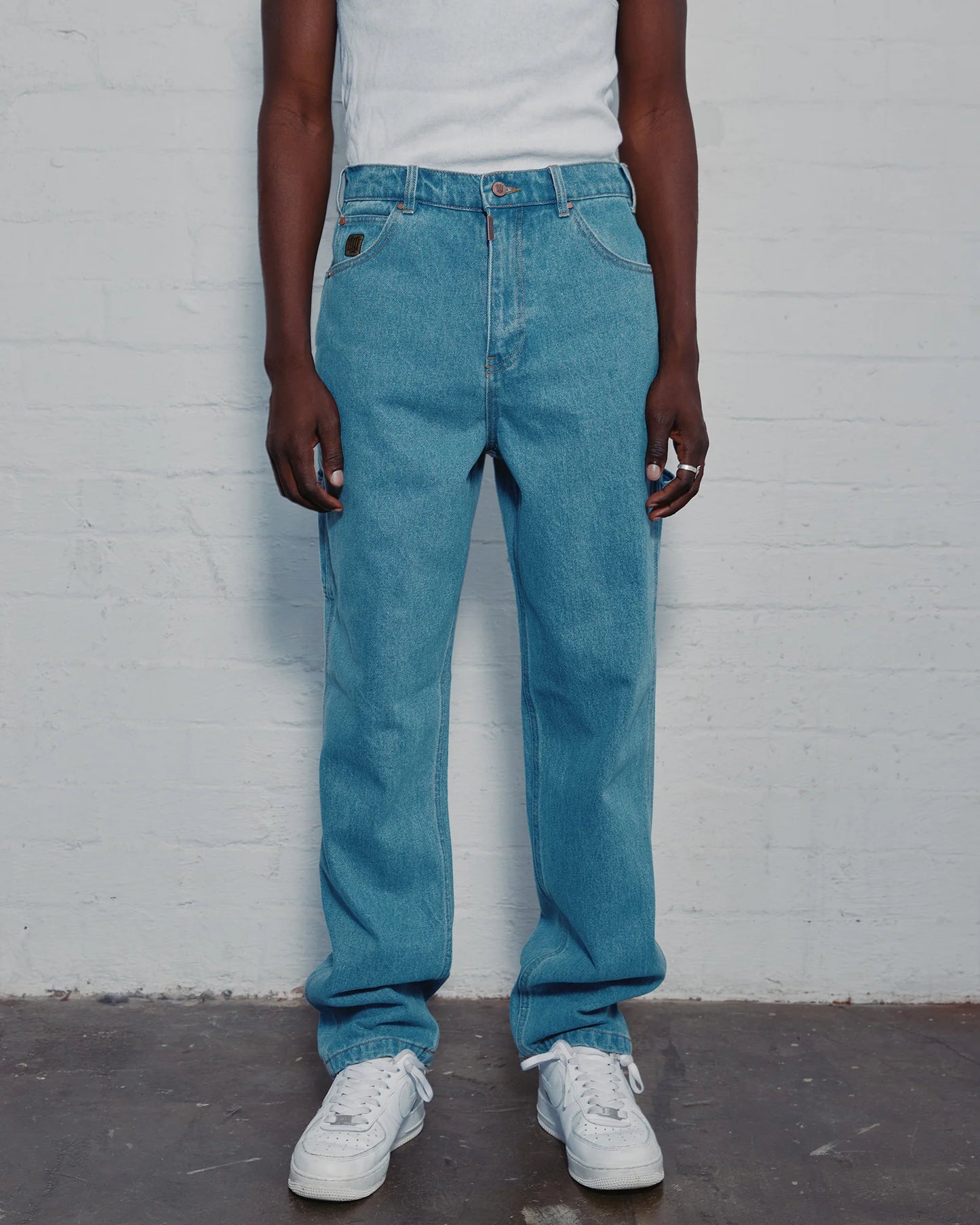 Wndrr Booster Carpenter Jean - Washed Blue