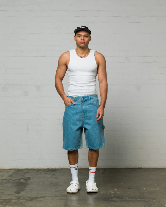Booster Denim Short - Washed Blue