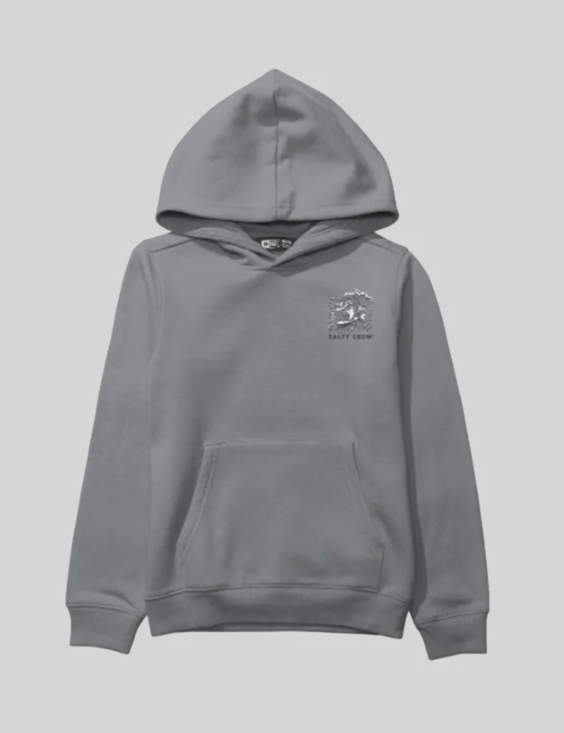 Youth Surf Shark Fleece Hood - Shark Skin