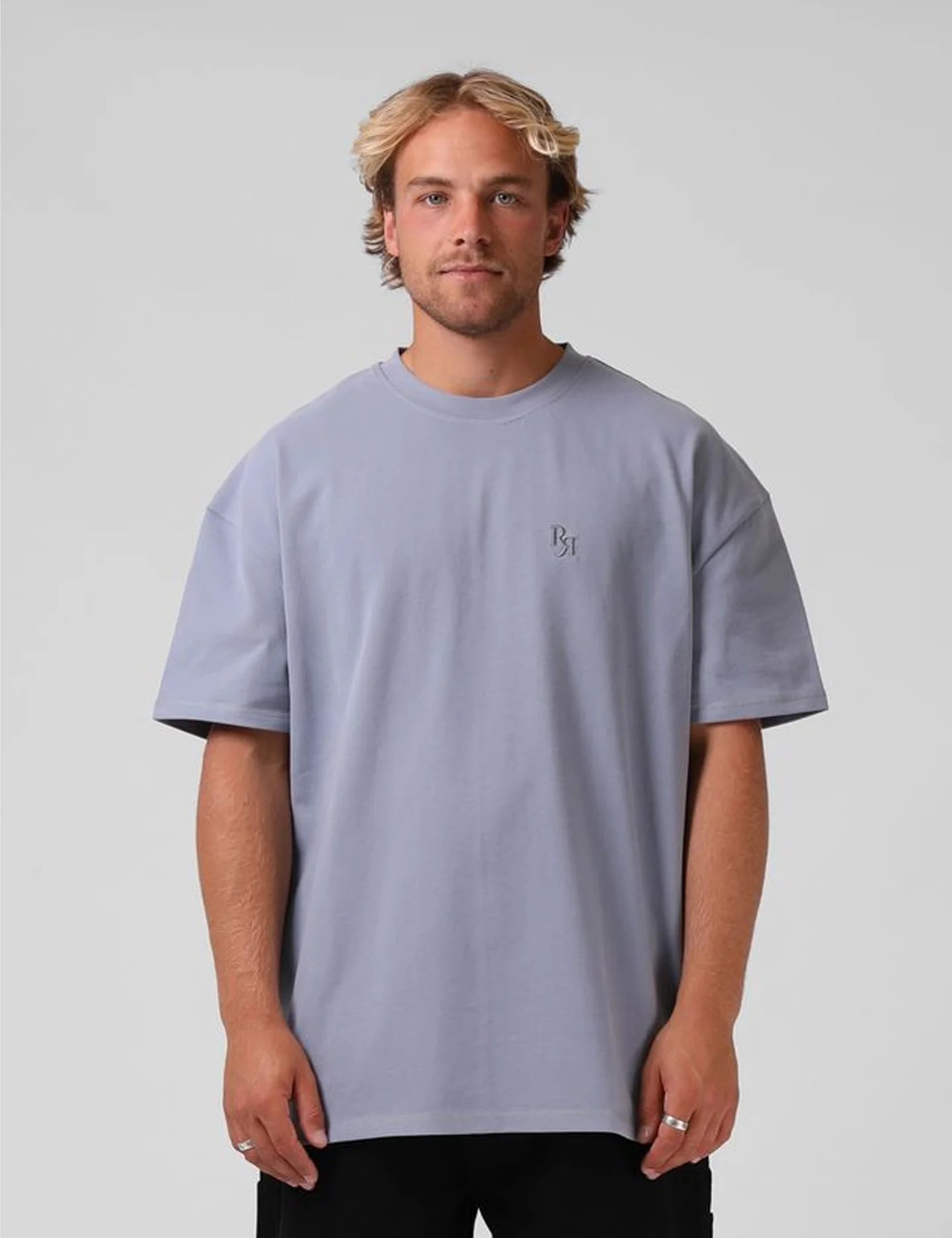Sanded OS Tee - Dusty Blue