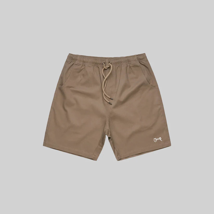 Crate Scripted Stamp Walk Shorts - Tan