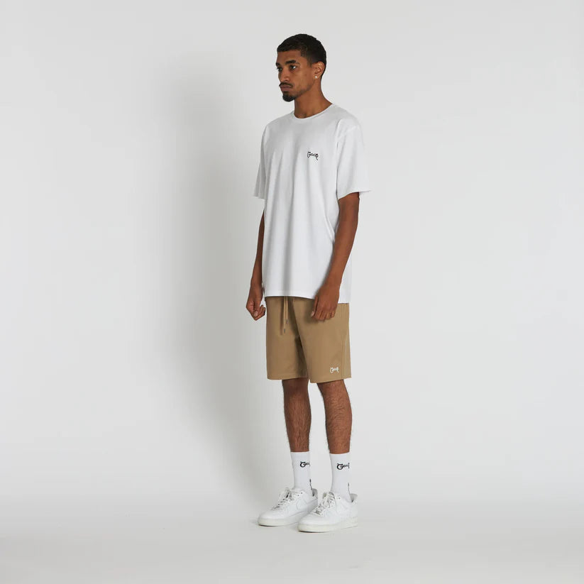 Crate Scripted Stamp Walk Shorts - Tan