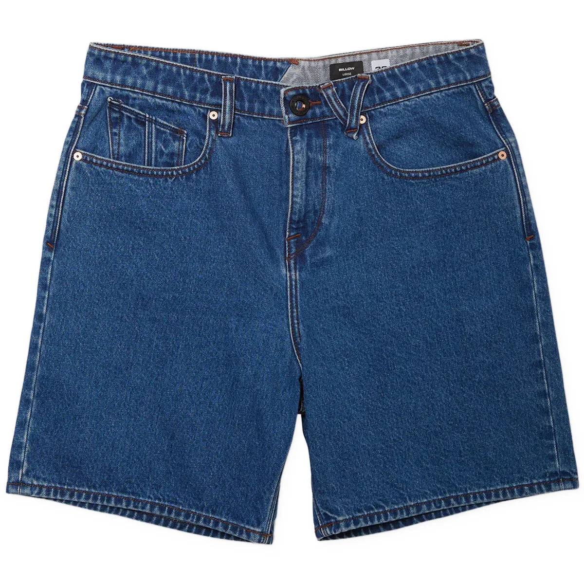 Volcom Billow Denim Shorts - Oliver Mid Blue