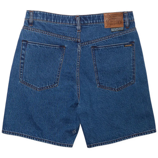 Volcom Billow Denim Shorts - Oliver Mid Blue
