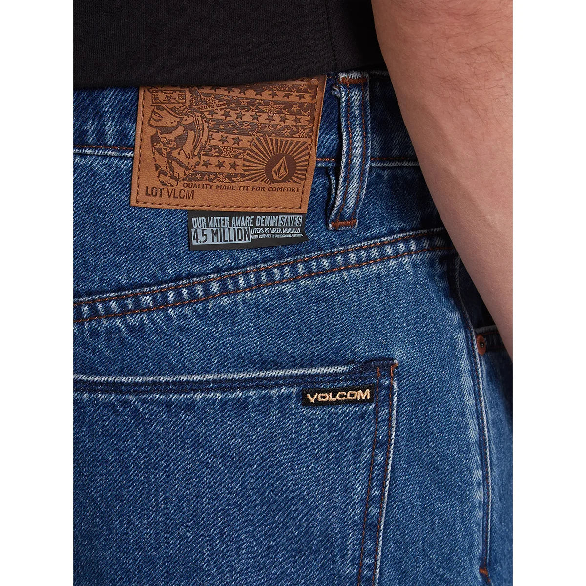Volcom Billow Denim Shorts - Oliver Mid Blue