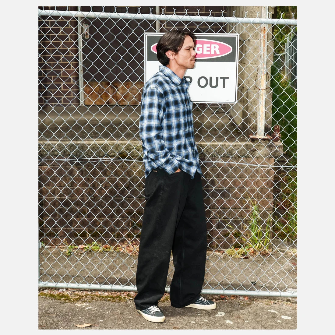 Psycho flannel - Light Navy