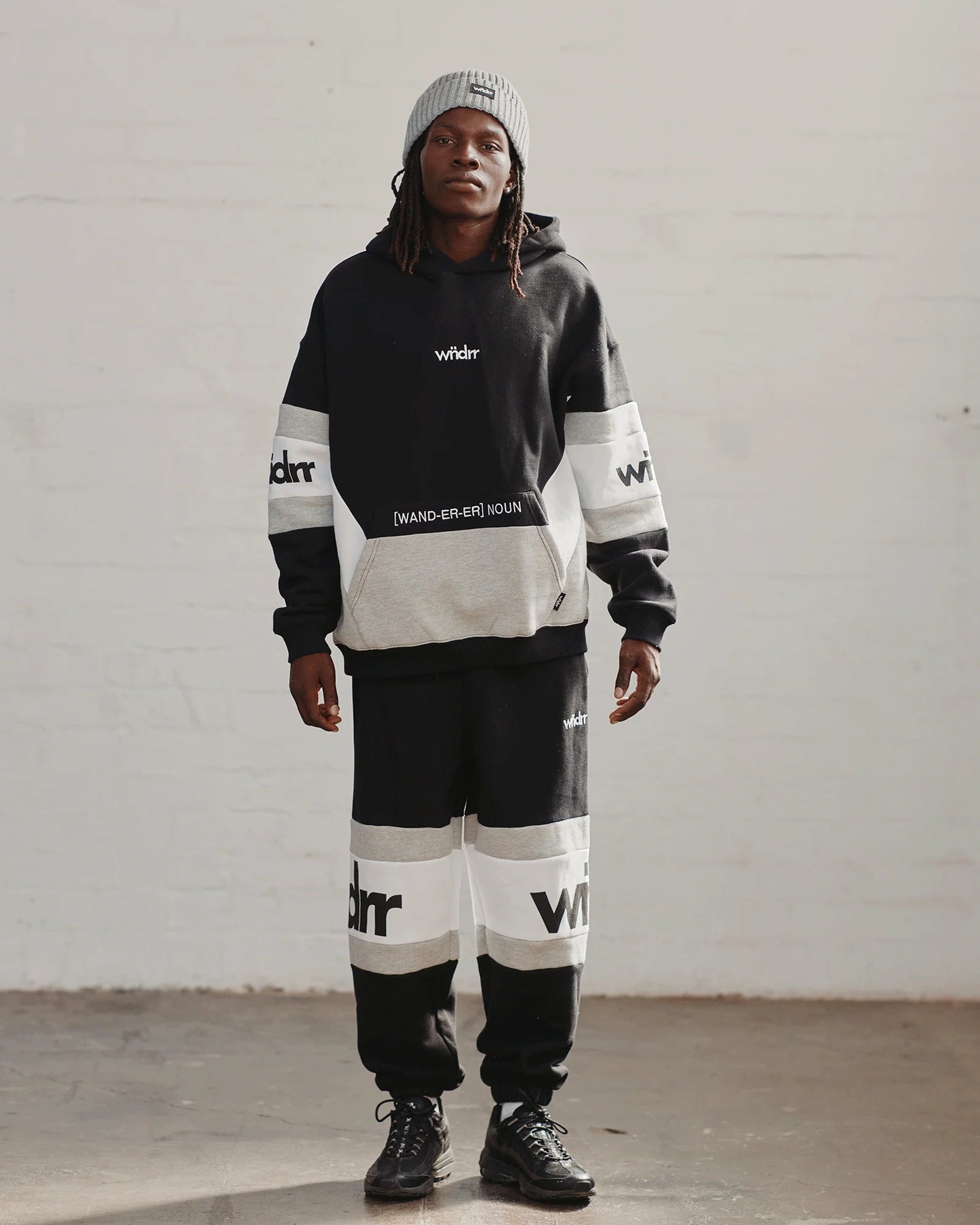 Wndrr Junction Baggy Trackpant - Black