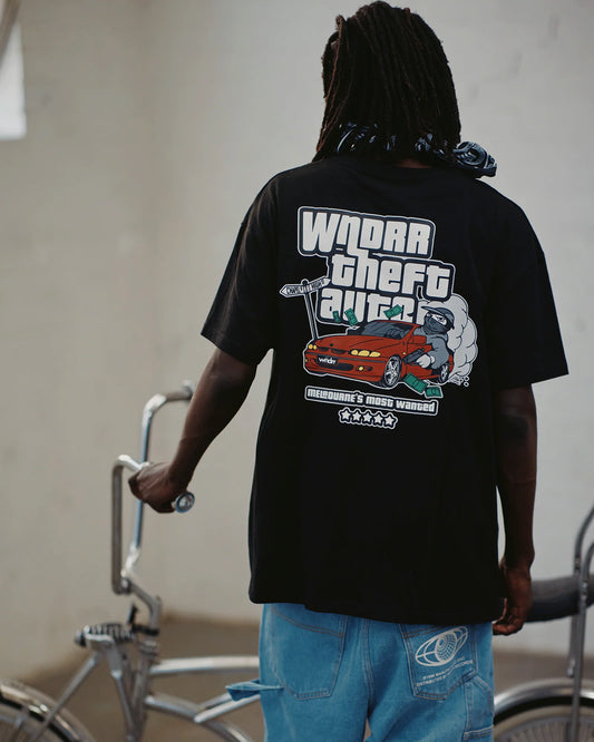 Wndrr Most Wanted Box Fit Tee - Black