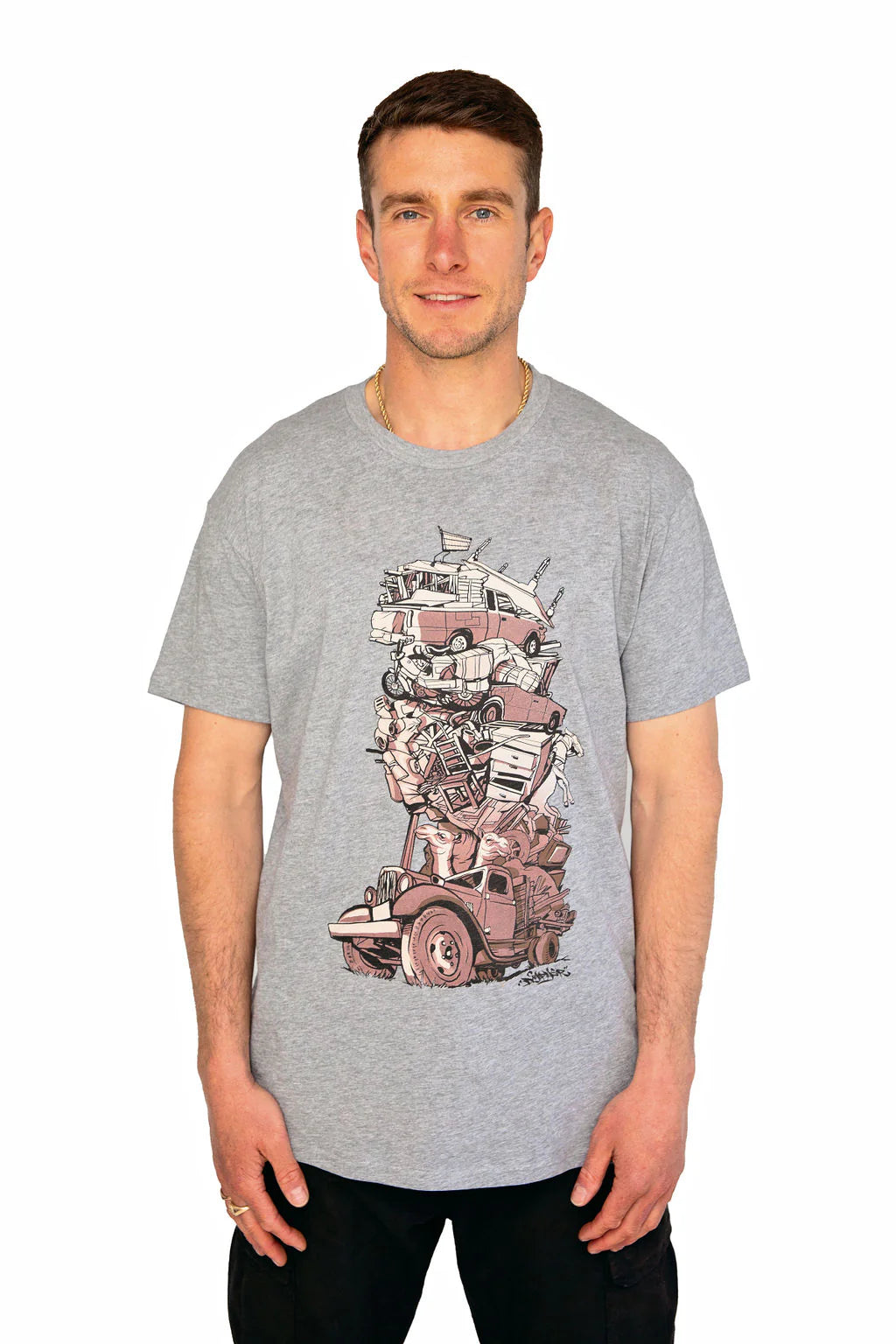 Dcypher Apparel Overload S/S T-Shirt - Grey Marle