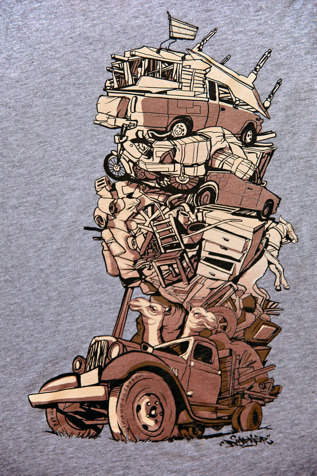 Dcypher Apparel Overload S/S T-Shirt - Grey Marle