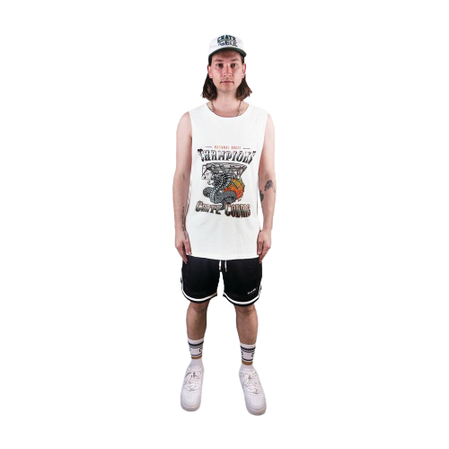 Crate Cobras Muscle Singlet - White