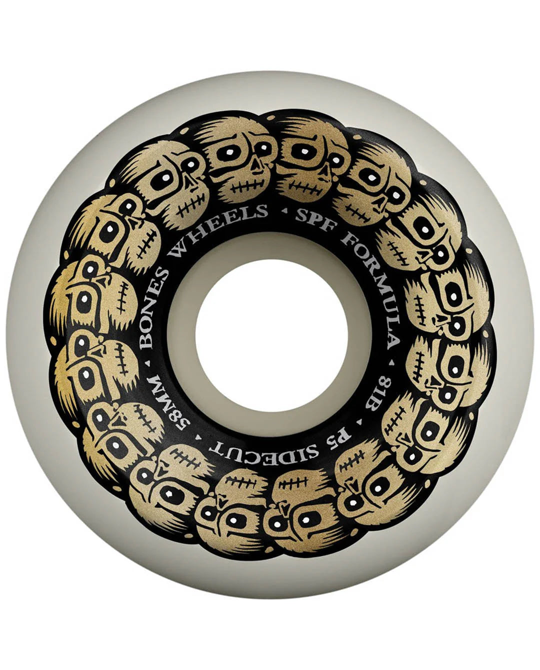 Bones SPF Circle Skulls P5 Sidecut 81B - 58mm