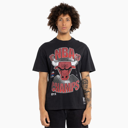 Mitchell And Ness Chicago Bulls Bust Out Tee - Black