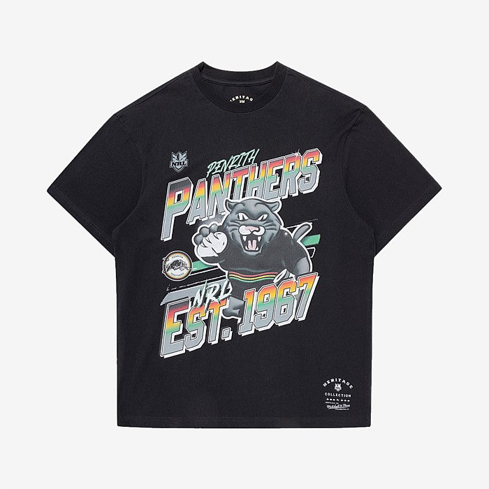 Mitchell And Ness Penrith Panthers Character Tee - Faded Black