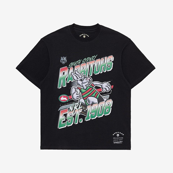 Mitchell And Ness South Sydney Rabbitohs Character Tee - Faded Black